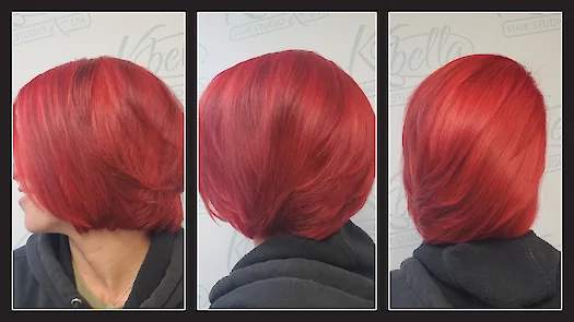 Allover Vibrant Red With Asymmetrical Haircut
