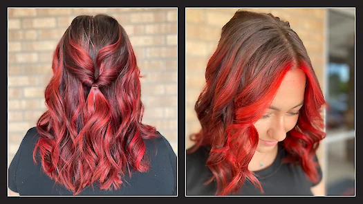 Spicy Red-Hot Balayage